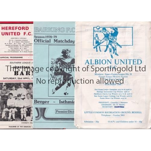 21 - NON LEAGUE       A collection of 315 Non League programmes from the 1960's to 1990's the vast majori... 