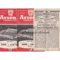ARSENAL A collection of 110+ Arsenal home programmes the vast majority ...