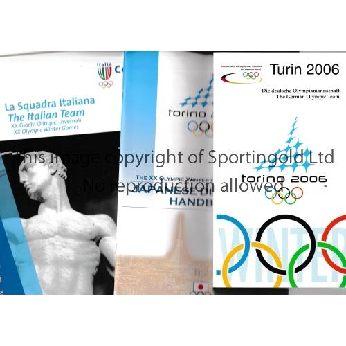 370 - 2005 WINTER OLYMPICS TURIN    A miscellany including Spectator Guide, German team brochure X 2, Ital... 