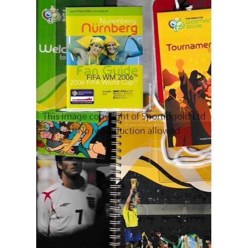 374 - 2006 WORLD CUP GERMANY       A miscellany including Gillette Media statistics Book, FIFA Media Guide... 