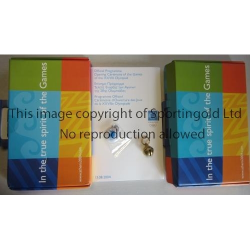 375 - 2004 OLYMPICS ATHENS      Four cardboard giftboxes which were originally placed on seats for the Ope... 