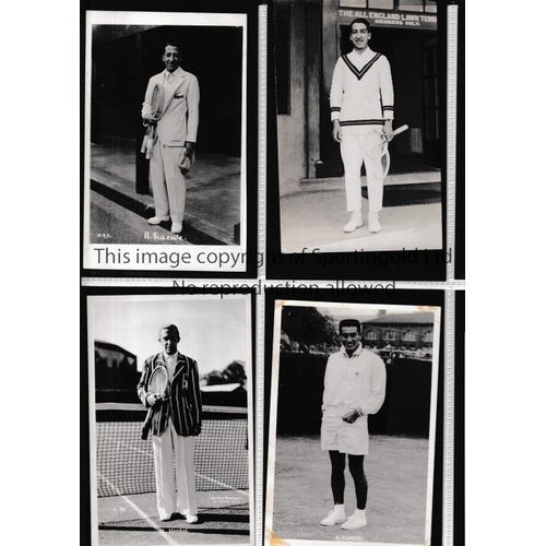 383 - TENNIS      Twelve photographic postcards by Trim including Shimidzu, B. Patty, Von Cramm, Cochet, T... 