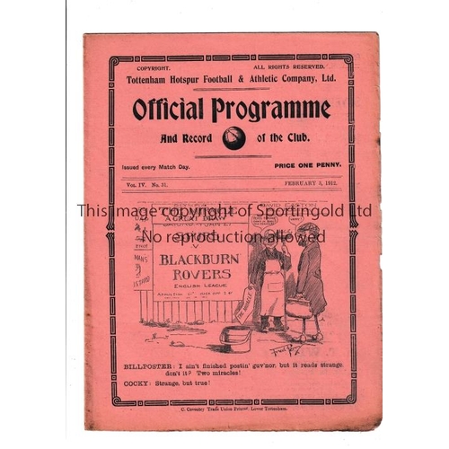 418 - TOTTENHAM HOTSPUR     Gatefold programme for the home Friendly match v Clapton Orient 3/2/1912.     ... 