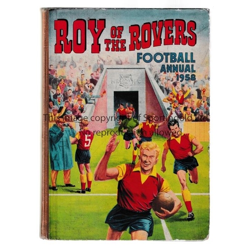 72 - ROY OF THE ROVERS     Annual for 1958. No writing.     Generally good
