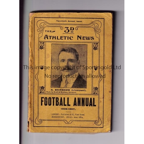 1369 - ATHLETIC NEWS FOOTBALL ANNUAL 1906-1907      Annual 224 pages, slight wear on the spine.    Generall... 