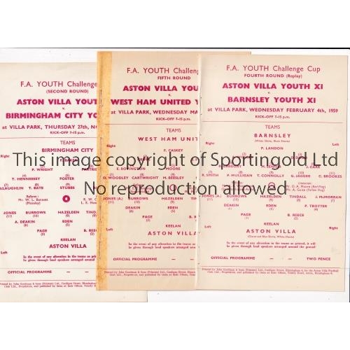 1376 - NEUTRAL AT ASTON VILLA     Single card programme for the Olympic Trial Match 22/4/1959, ex-binder.  ... 