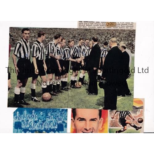 1380 - NEWCASTLE UNITED AUTOGRAPHS 1950'S      Six signed magazine cuttings including 2 multi-signed team g... 