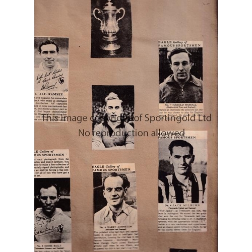 16 - FOOTBALL SCRAPBOOK 1955/6       Large scrapbook of newspaper cuttings including Arsenal.     General... 