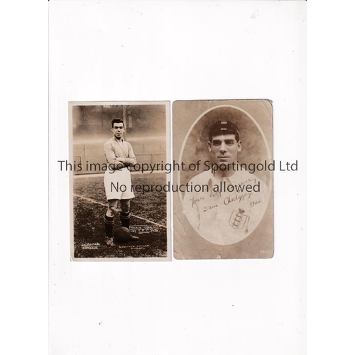 219 - EVERTON      Two postcards for Sam Chedgzoy 1922 slightly worn and Dixie Dean, Carbornora 1927/8.   ... 