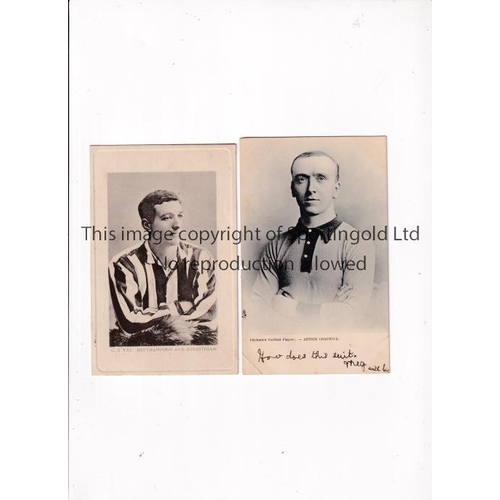 220 - SOUTHAMPTON       Two postcards, C.B. Fry 1907 and Arthur Chadwick 1915, small nick and writing on t... 