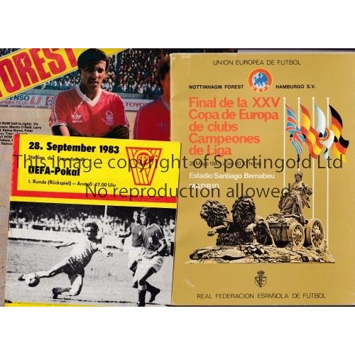 25 - 1980 EUROPEAN CUP FINAL / NOTTINGHAM FOREST     Programme with 