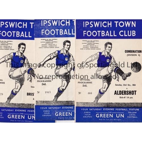 39 - IPSWICH TOWN     Eight home Football Combination matches in season 1954/5 v Aldershot, Brentford, Br... 