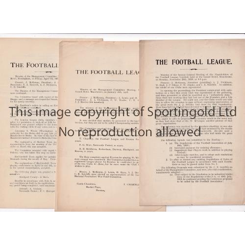 414 - FOOTBALL LEAGUE      Thirty five official issues including Meeting Notes, Accounts and various other... 