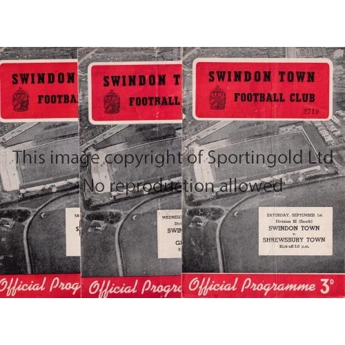 47 - SWINDON TOWN     Sixty five home programmes: 56/7 v Shrewsbury, Gillingham, Torquay, Coventry FA Cup... 