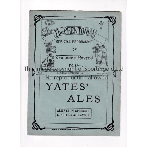 508 - TRANMERE ROVERS V DURHAM CITY 1924      Programme for the League match at Tranmere 6/9/1924, slightl... 