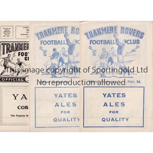 55 - TRANMERE ROVERS     Seventeen home programmes: 54/5 v Chesterfield and Darlington, 55/6 v Oldham, 58... 