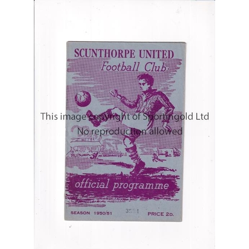 736 - SCUNTHORPE UNITED 1950/1 / 1ST LEAGUE SEASON      Home programme v Gateshead 24/2/1951, very slightl... 