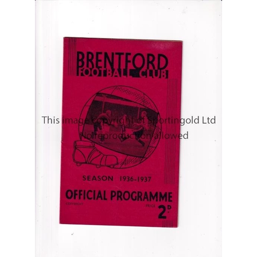 898 - BRENTFORD    Programme for the home League match v Wolves 26/9/1936, scores and scorers entered.    ... 