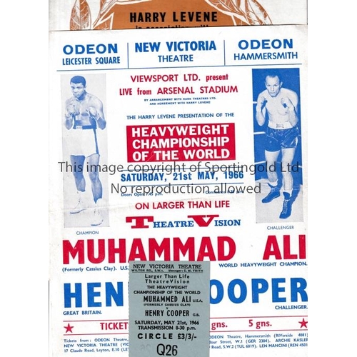 203 - MUHAMMAD ALI V HENRY COOPER 1966 AT ARSENAL        Programme and Boxing Illustrated insert and Views... 