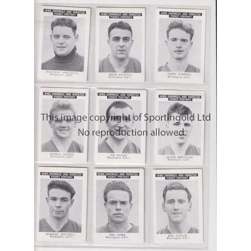 241 - WORKINGTON AFC    Eleven head and shoulders cards issued by News Chronicle and Dispatch 1950's, Pock... 