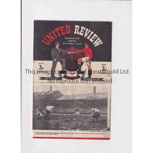 285 - MANCHESTER UNITED      Programme for the home league match v Arsenal 1/1/1949, horizontal fold.    G... 