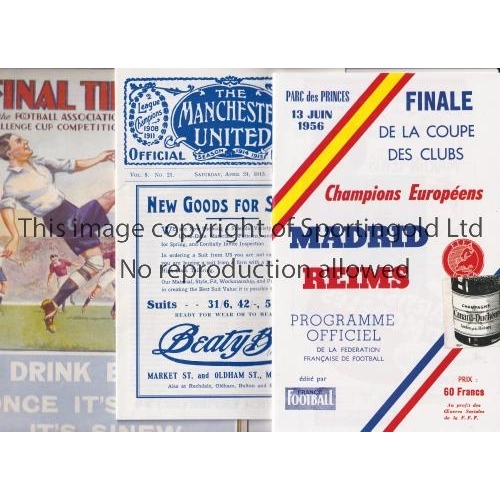 296 - CUP FINAL REPLICA PROGRAMMES     Four full colour replica programmes for FA Cup Finals 1915, 1921 an... 