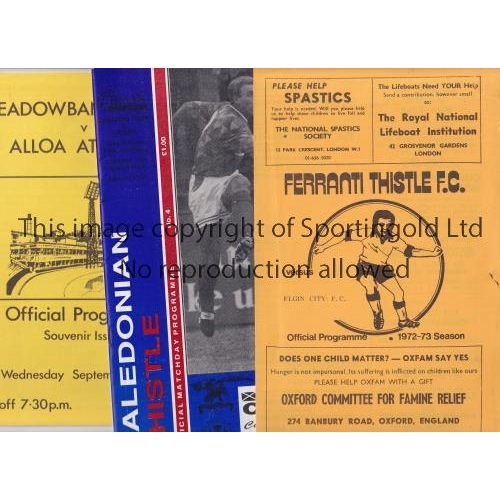 708 - FIRST & LAST FOOTBALL PROGRAMMES           Seven programmes including East Stirling Clydebank v Sten... 