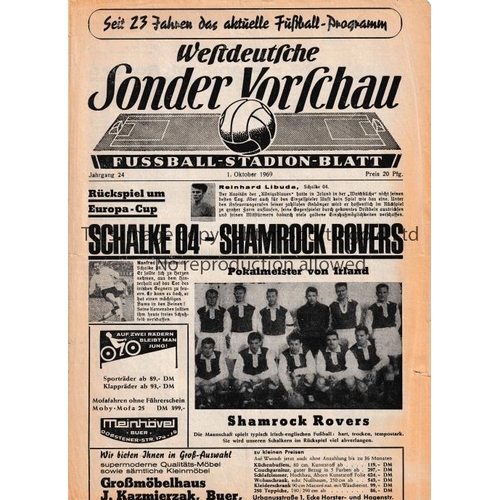 776 - SCHALKE 04 V SHAMROCK ROVERS 1969         ECWC Schalke v Shamrock Rovers played 1 October 1969 in Ge... 