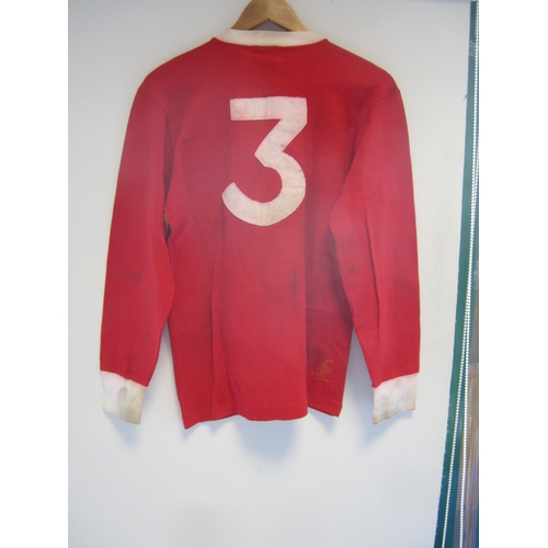 101 - WALES MATCH WORN SHIRT 1964      Red, Umbro long sleeve shirt, worn by Graham Williams, with a badge... 