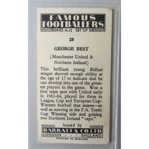 668 - GEORGE BEST / TRADE CARDS      Four scarce cards: George Best Flashback 1968 issued by J. Hossack nu... 