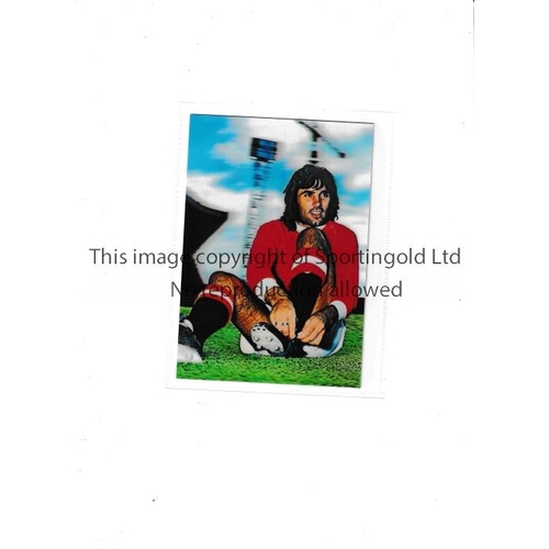 1020 - GEORGE BEST TRADE CARD   Sun 3-D Gallery of Football Stars.    Mint