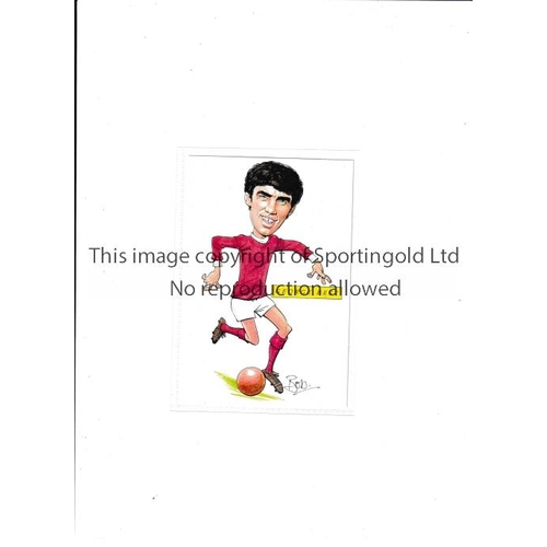 1022 - GEORGE BEST CARICATURE CARD    Postcard size caricature.    Mint