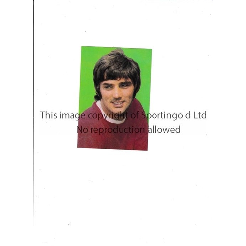 1025 - GEORGE BEST CARD     The Great Stars of Football.    Mint