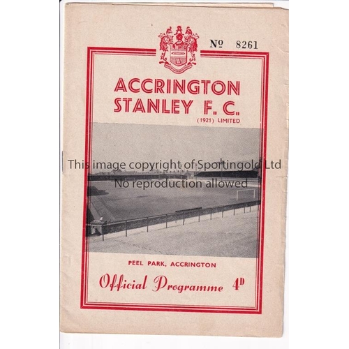 1477 - ACCRINGTON STANLEY    Last home programme to be published from the final Accrington Stanley season v... 