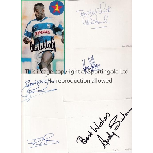 1481 - QUEEN'S PARK RANGERS      Eight signed pictures and white cards including Clive Wilson, Alan MacDona... 