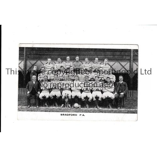 164 - BRADFORD PARK AVENUE       Scarce b/w team group postcard from 1913-1914 season issued by J. Booth. ... 