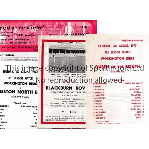 30 - WORKINGTON     Four home programmes for Friendlies v Preston 76/7 and Queen of the South 77/8, v Bla... 