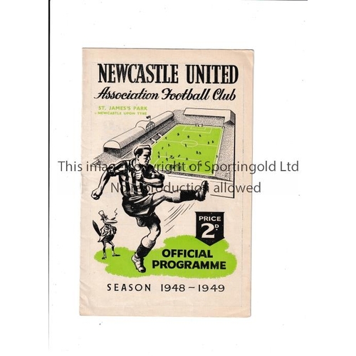 306 - NEWCASTLE UNITED      Programme for the home Friendly as Champions of the Central League v The Rest ... 