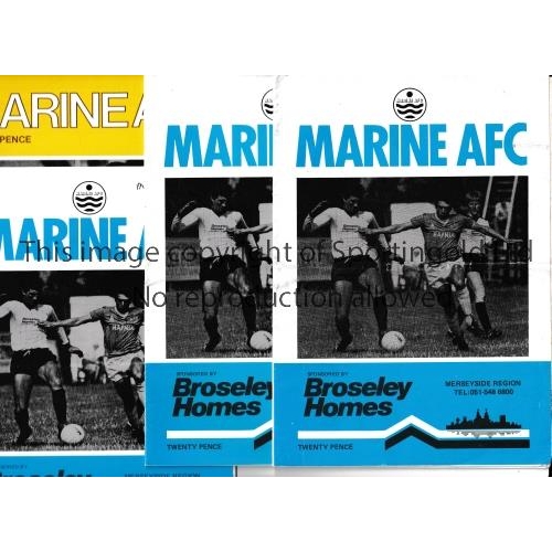 350 - LIVERPOOL    Four away programmes v Marine in the Liverpool Senior Cup 84/5, 84/5 Replay, 84/5 2nd R... 