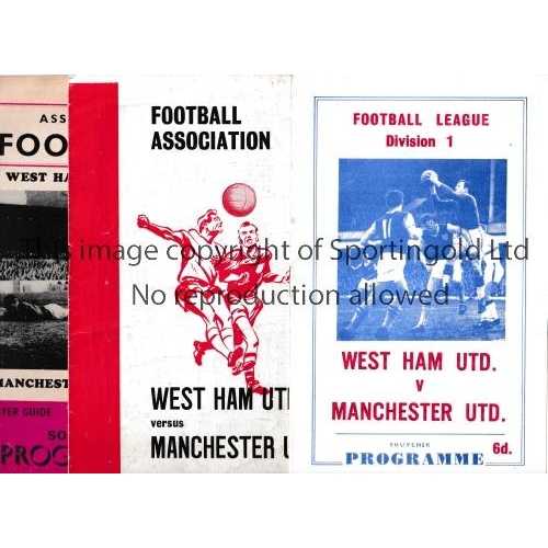 376 - WEST HAM V MANCHESTER UNITED PIRATES   Three pirate programmes for the games at West Ham against Man... 