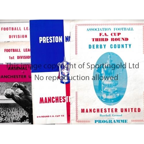 377 - MANCHESTER UNITED PIRATES   Five pirate programmes for Manchester United away games at 62/3 Leiceste... 