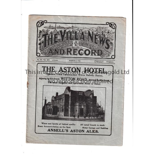 114 - NEUTRAL AT ASTON VILLA      Programme for the Aston Villa Shield 13/9/1924, Ellisons v GEC, slightly... 