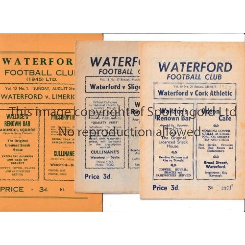 172 - WATERFORD     Six home programmes v Cork Ath. 8/3/1953, Sligo Rovers 21/3/1954, Limerick 21/8/1955, ... 