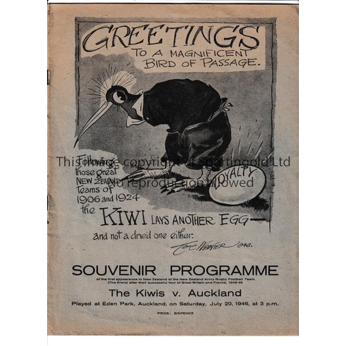 48 - NEW ZEALAND ALL BLACKS        Two programmes: away v Cardiff 26/12/1945, slightly worn and The Kiwis... 