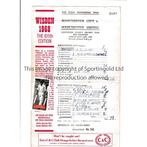 484 - GEORGE BEST       Scorecard for the Ken Higgs Testimonial Fund cricket match, Manchester City v Manc... 