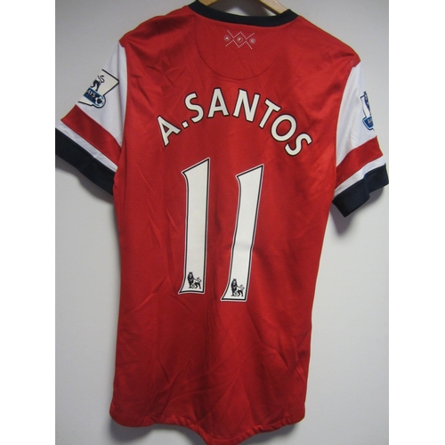 171 - ANDRE SANTOS / MATCH WORN ARSENAL SHIRT     Red and white short sleeves shirt for the home match v F... 