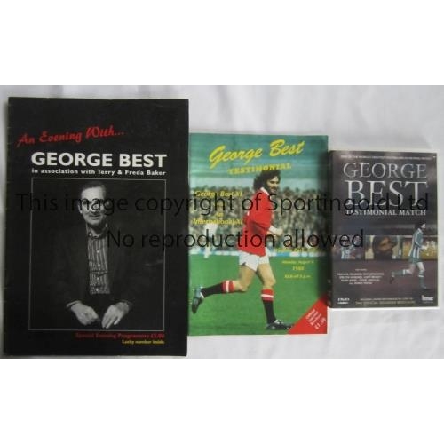 1579 - GEORGE BEST       Programme and DVD for his Testimonial match 8/8/1988 at Windsor Park, Belfast plus... 