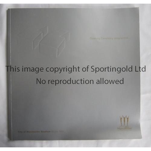 1581 - 2002 COMMONWEALTH GAMES       Official 68 page Opening Ceremony programme.     Good