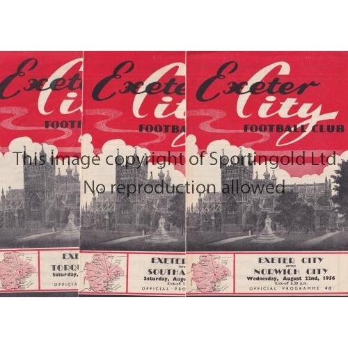 160 - EXETER CITY     Set of 24 home programmes for season 1956/7 including 23 League and Plymouth FA Cup.... 