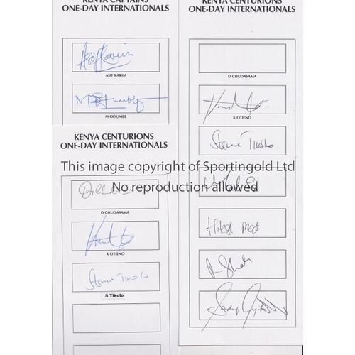 162 - THE FOLLOWING 35 LOTS ARE AUCTIONED ON BEHALF OF THE LORD'S TAVERNERS   KENYA CRICKET AUTOGRAPHS    ... 